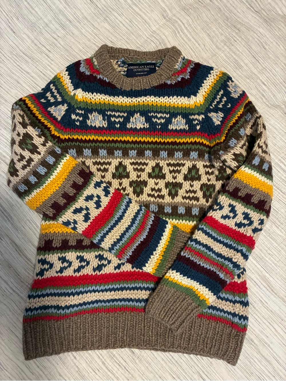 American Eagle Outfitters Nordic Chunky Sweater Wool Blend Men’s Small
